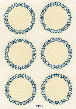 Blue Motif Pattern Transfers