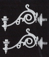 Two Gaslight Brackets (no shades)