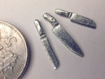 3 kitchen knives 1/24 scale